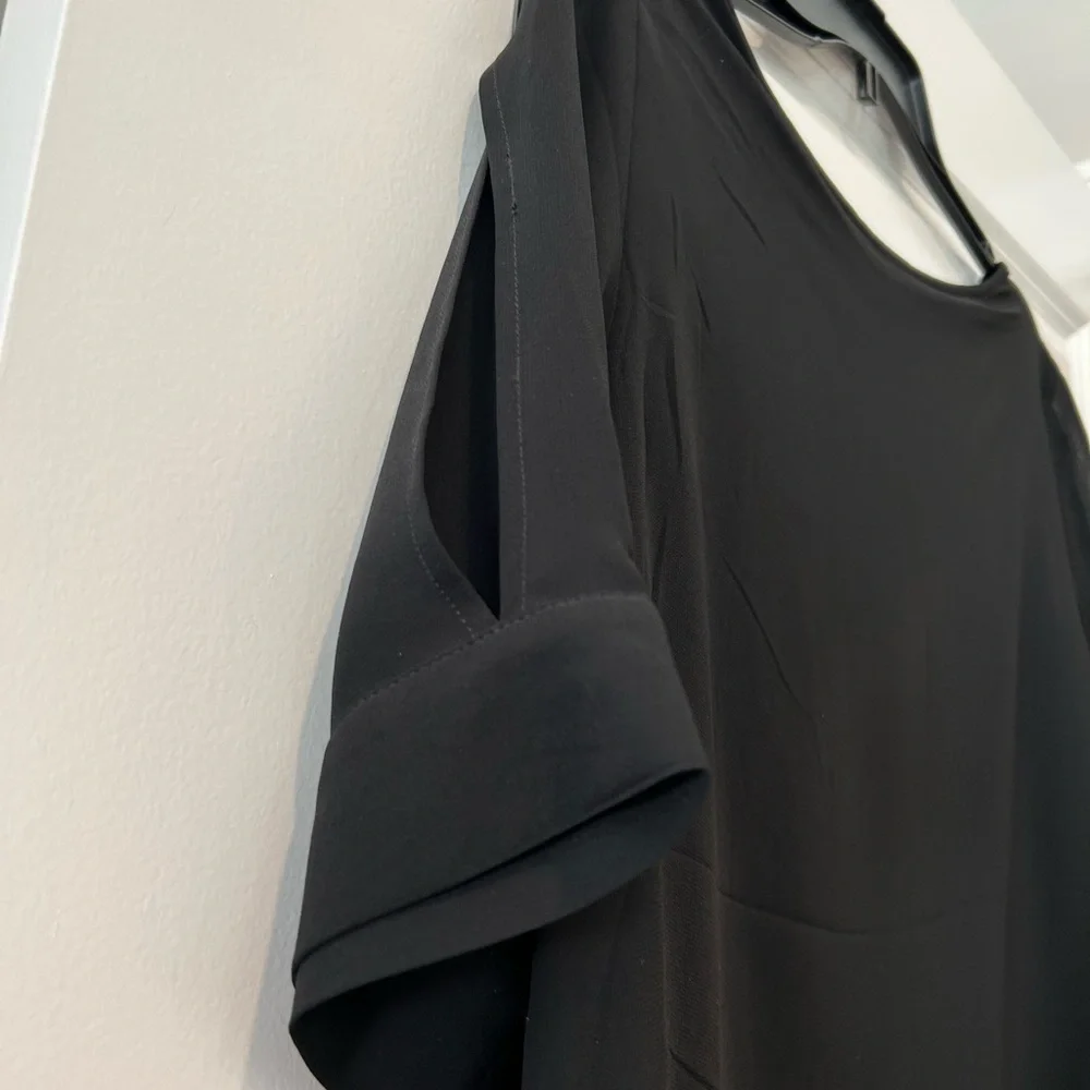 Chico's Black Sheer Sleeve Dress NWT - Picture 6 of 7